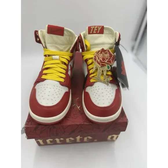 Size 5 - Teyana Taylor x Air Jordan 1 Zoom Comfort 2 High A Rose From Harlem W - Picture 2 of 9